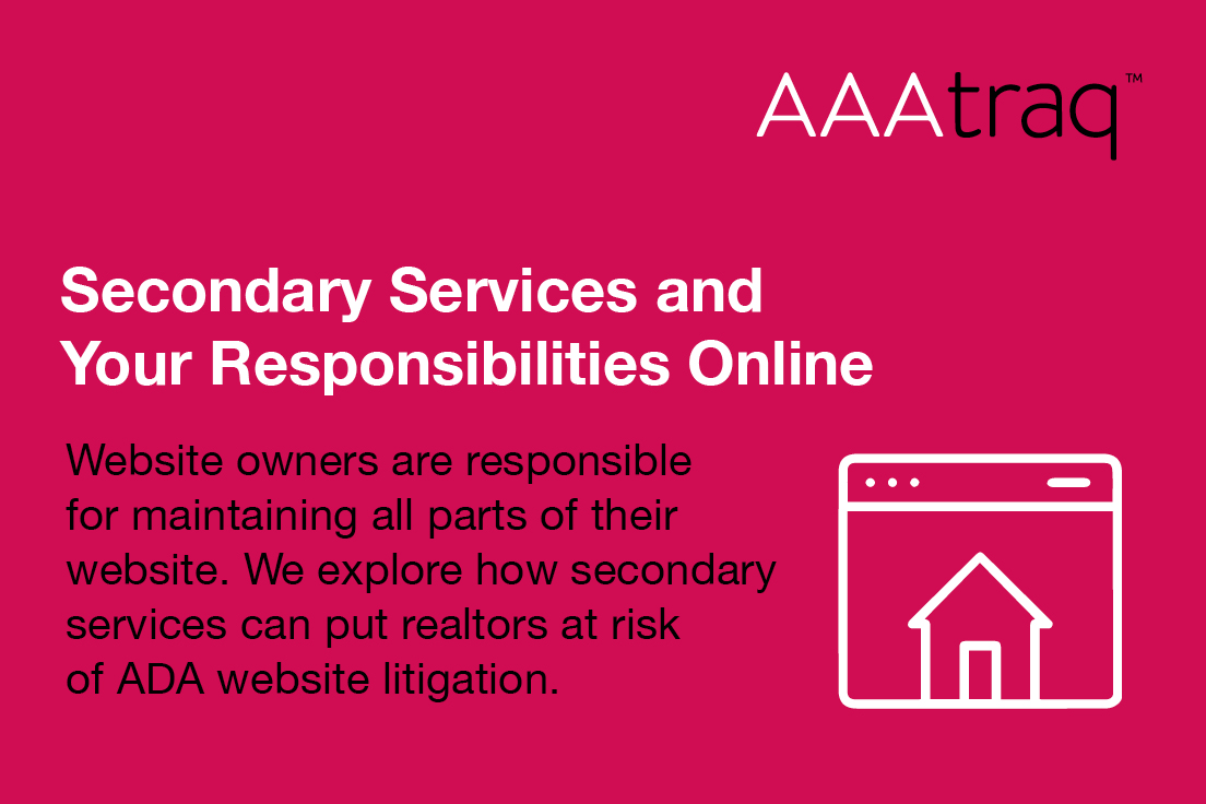 Secondary Services and Your Responsibilities Online. Like a homeowner is responsible for their property, website owners are responsible for maintaining all parts of their website We look at the impact